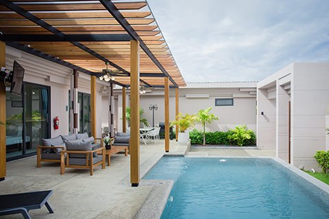 2 Bedrooms Pool Villa Phuket : Gold Chariot Private Pool Villa Phuket, Cherngtalay, Talang, Phuket,